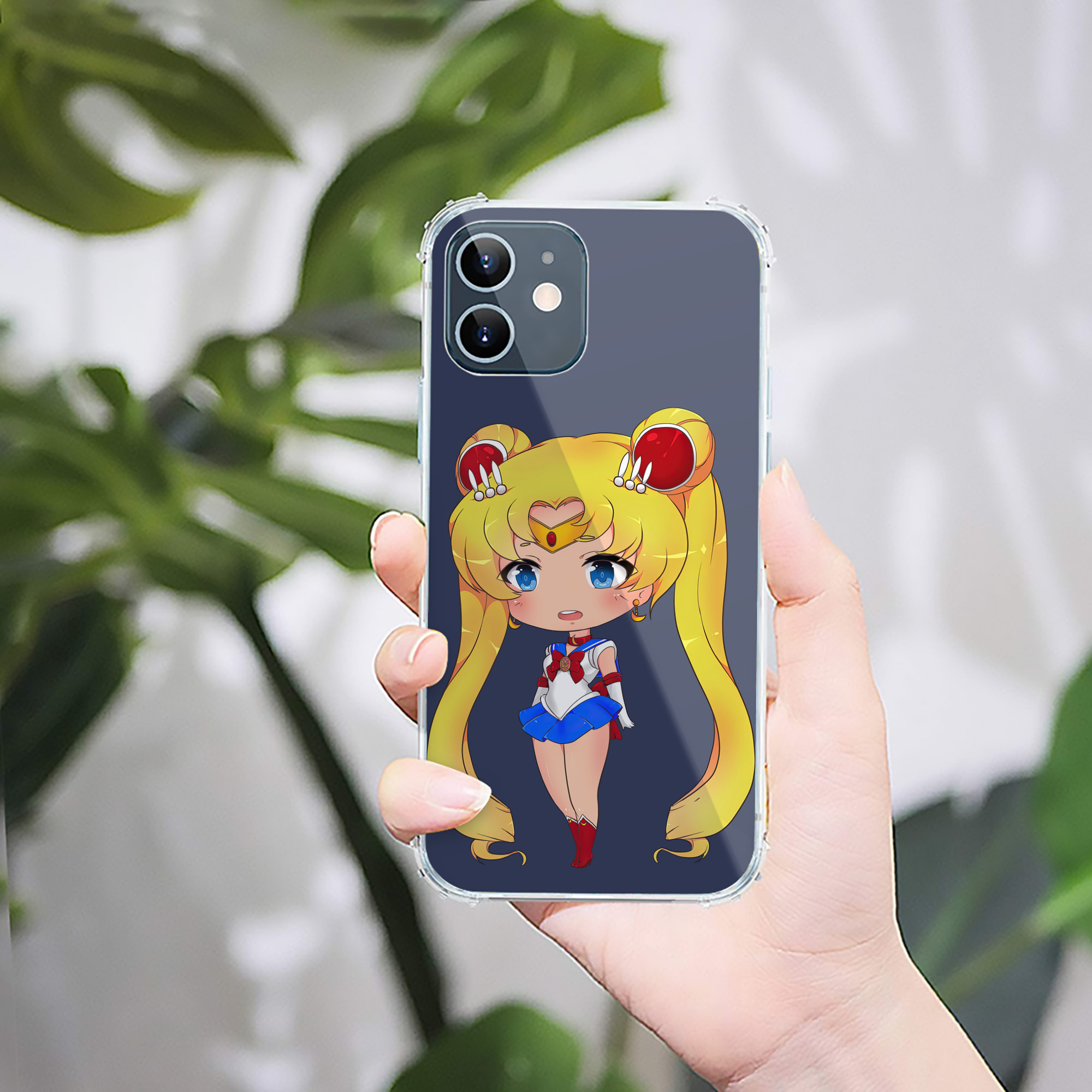 （画像用） 美少女戦士セーラームーン 月野 うさぎ つきの うさぎ Sailor Moon Tsukino Usagi 【iPhone 12シリーズ対応】透明スマホケース（クリアソフトケース）